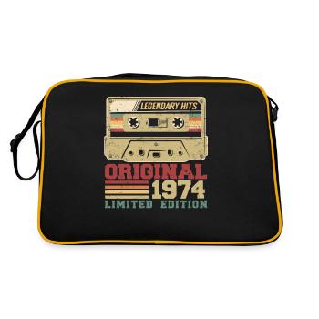 Original 1974 Vintage Anniversaire Cadeau 1974 - Sac Retro - noir/or - Dos