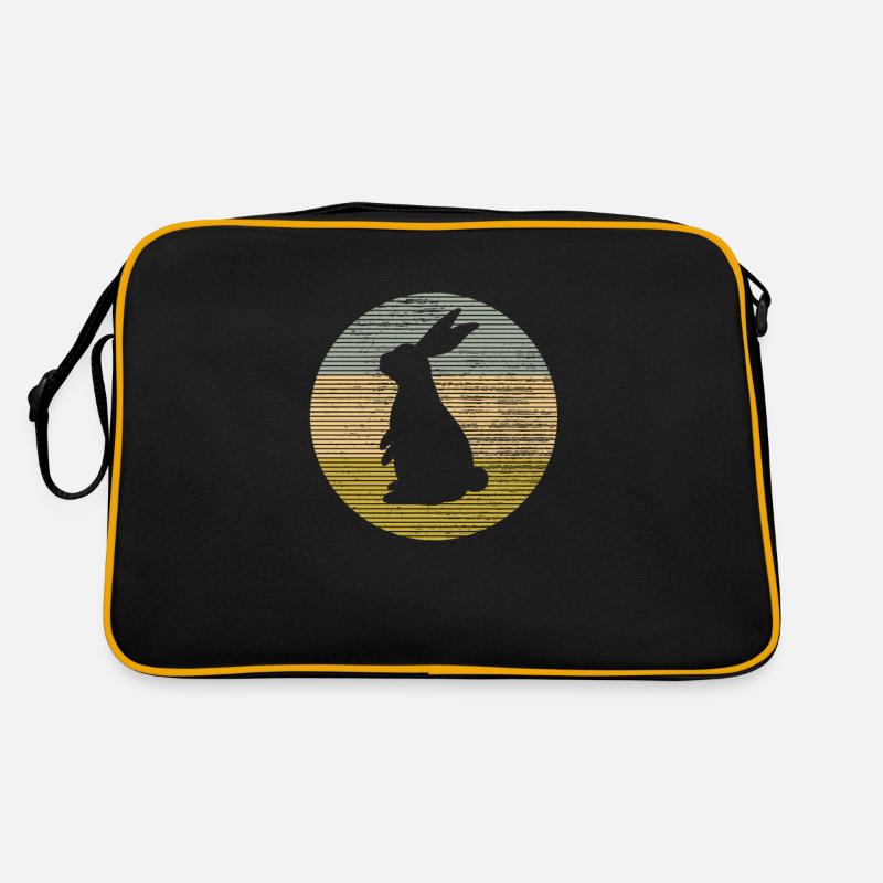 Hase - Retro Tasche - Schwarz/Gold
