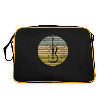 Geige - Retro Tasche - Schwarz/Gold - Hinten