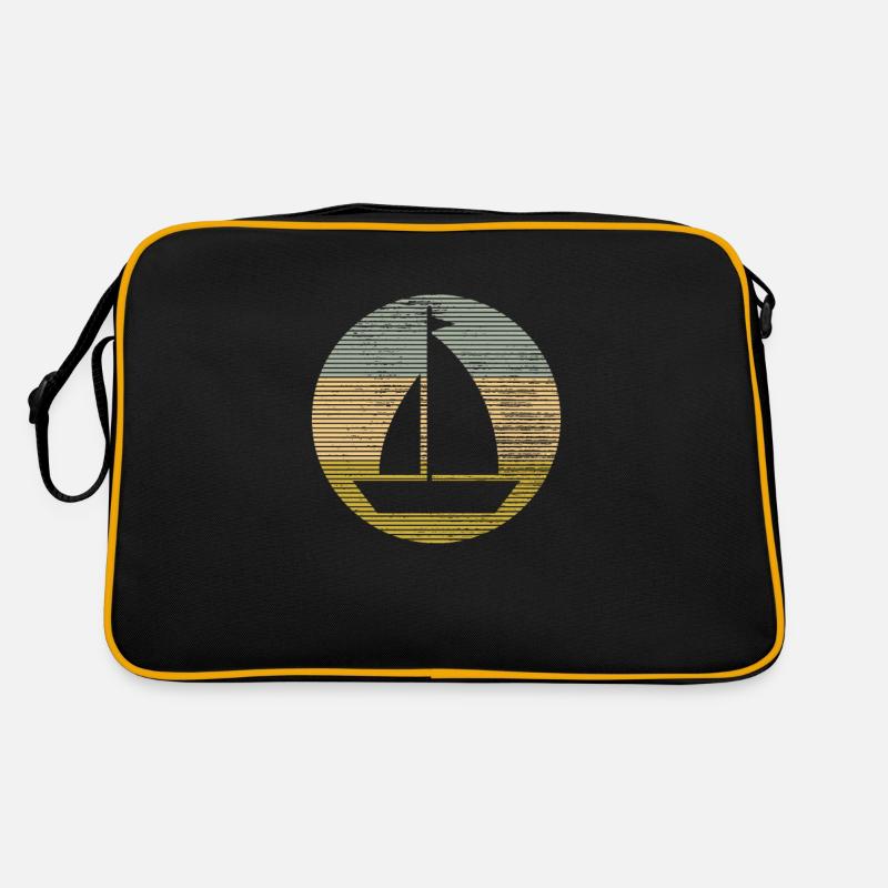 Segeln - Retro Tasche - Schwarz/Gold