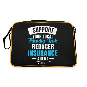 Komischer Broker - Retro Tasche - Schwarz/Gold - Hinten