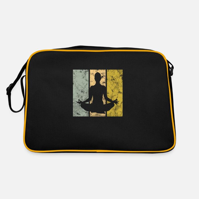 Meditation - Retro Tasche - Schwarz/Gold