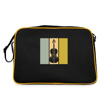 Geige - Retro Tasche - Schwarz/Gold - Hinten