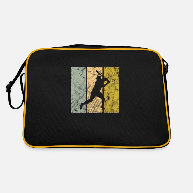 Baseball - Retro Tasche - Schwarz/Gold