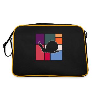 Schnecke - Retro Tasche - Schwarz/Gold - Hinten