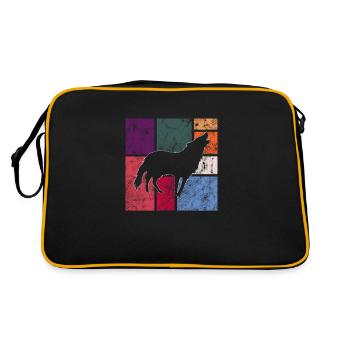 Wolf - Retro Bag - black/gold - Back