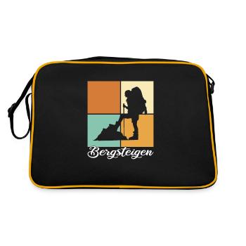Bergsteigen - Retro Tasche - Schwarz/Gold - Hinten