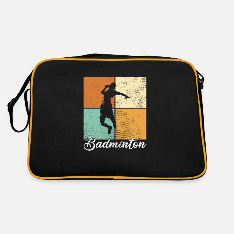 Badminton - Retro Tasche - Schwarz/Gold