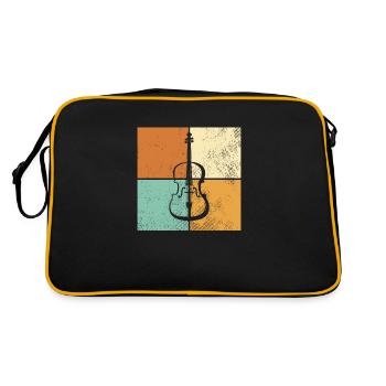 Geige - Retro Tasche - Schwarz/Gold - Hinten