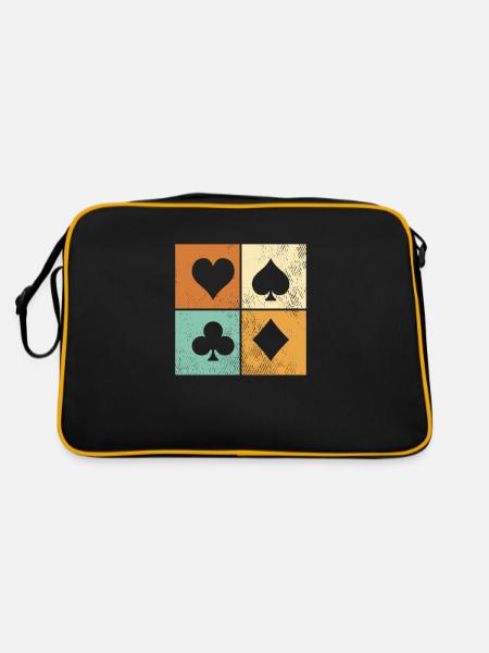 Poker - Retro Tasche - Schwarz/Gold