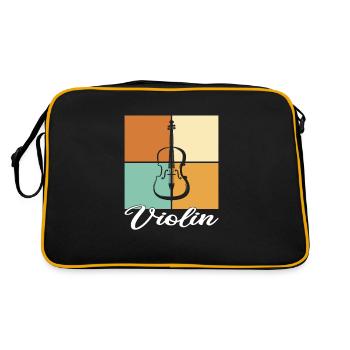 Geige - Retro Tasche - Schwarz/Gold - Hinten
