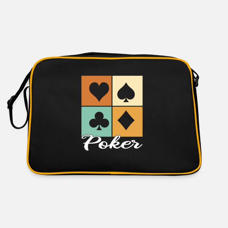 Poker - Retro Tasche - Schwarz/Gold