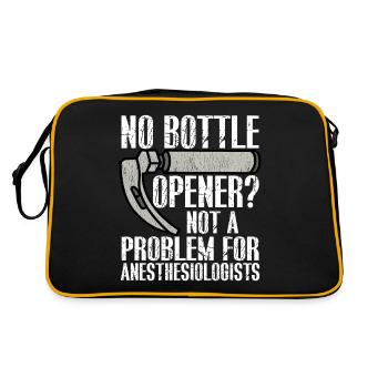 Ouvre-bouteille amusant pour les anesthésiologistes - Sac Retro - noir/or - Dos