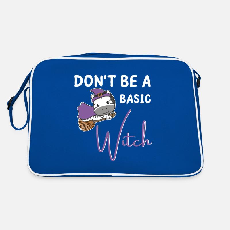 Zebra Halloween Hexen don't be a basic witch Retro Tasche