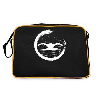 Schwimmer schwimmen Schwimm - Retro Tasche - Schwarz/Gold - Hinten