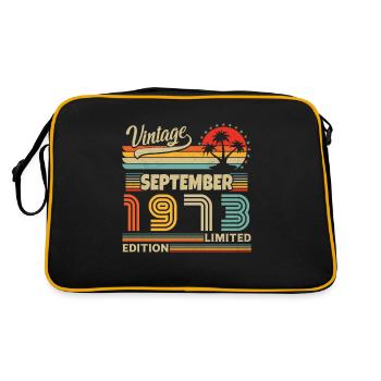 Cadeau Anniversaire Rétro Vintage 1973 Septembre - Sac Retro - noir/or - Dos