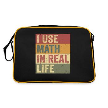 I Use Math In Real Life Funny - Sac Retro - noir/or - Dos