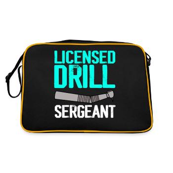 Lustige Zahnlaborantin Zahnärztin - Retro Tasche - Schwarz/Gold - Hinten
