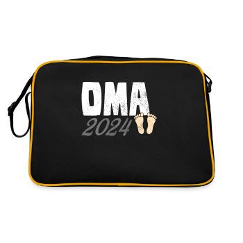 Oma 2024 - Retro Tasche - Schwarz/Gold - Hinten