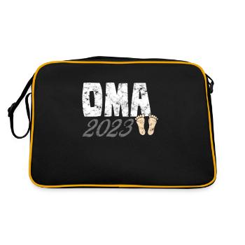 Oma 2023 - Retro Tasche - Schwarz/Gold - Hinten