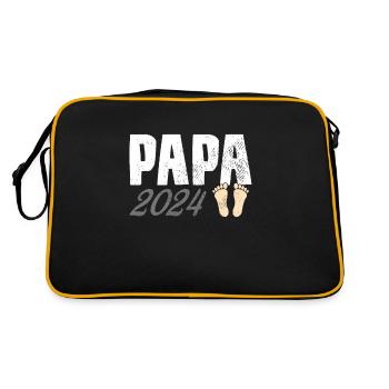 Papa 2024 - Retro Tasche - Schwarz/Gold - Hinten