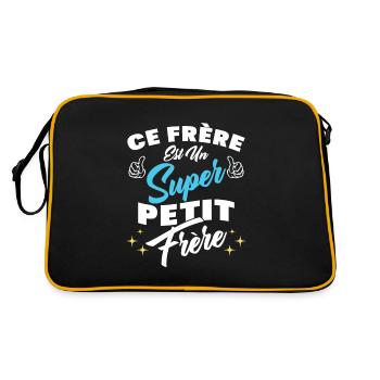 ce frère est un super petit frère - Sac Retro - noir/or - Dos
