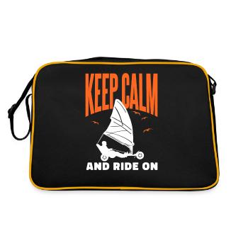 Voile de sable, Windracer, Voile terrestre, Marin terrestre - Sac Retro - noir/or - Dos