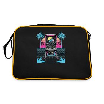 Pinball Flipperautomat Arcade Gamer Retrowave - Retro Bag - black/gold - Back