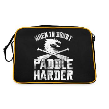 Courses de bateaux-dragons amusantes - Sac Retro - noir/or - Dos