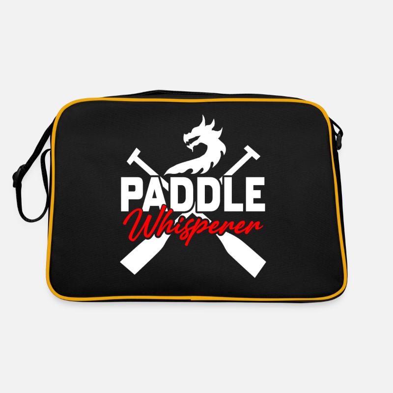 Lustige Drachenbootrennen - Retro Tasche - Schwarz/Gold