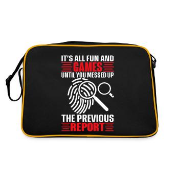 Funny coroner - Retro Bag - black/gold - Back