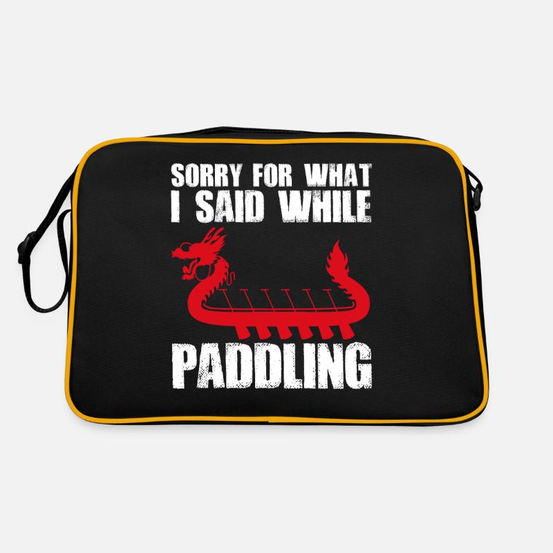 Lustiges Drachenboot-Rennpaddel Retro Tasche