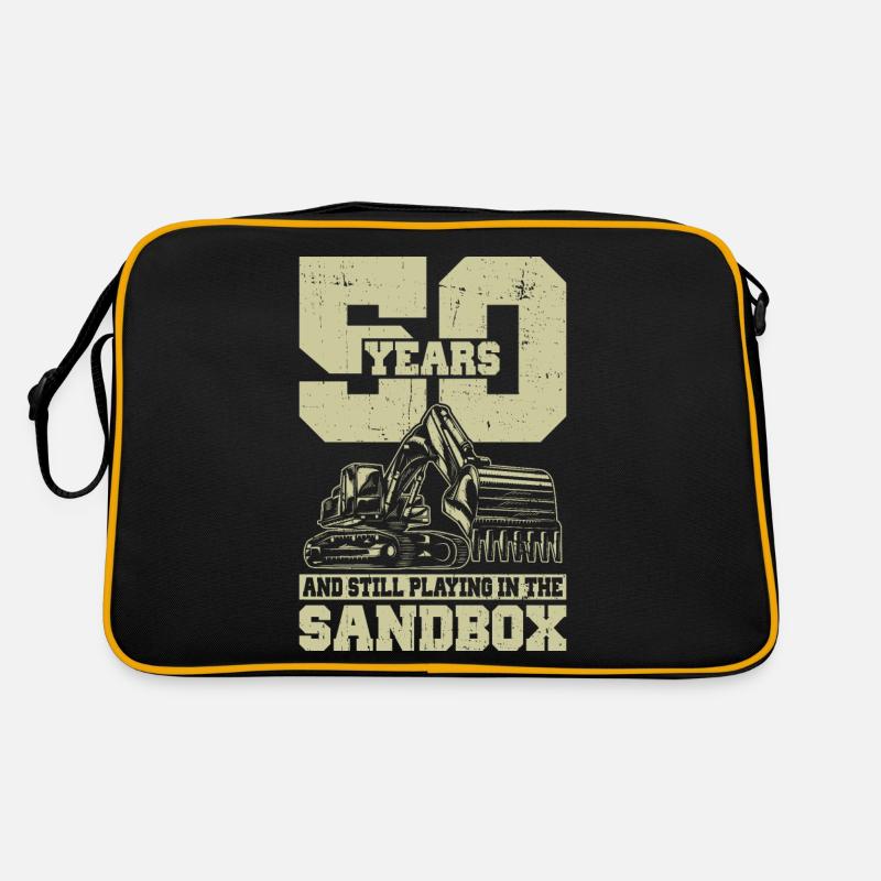 50 Geburtstag Baggerfahrer Retro Tasche