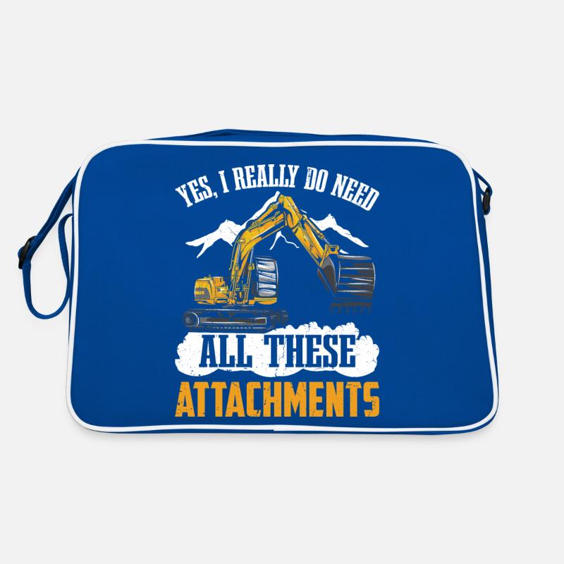 Funny Excavator Operator Birthday HEO Retro Bag