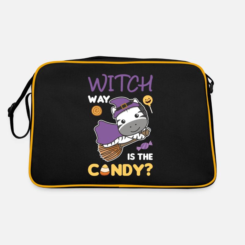 Zebra Hexen Witch way is the candy Happy Retro Tasche