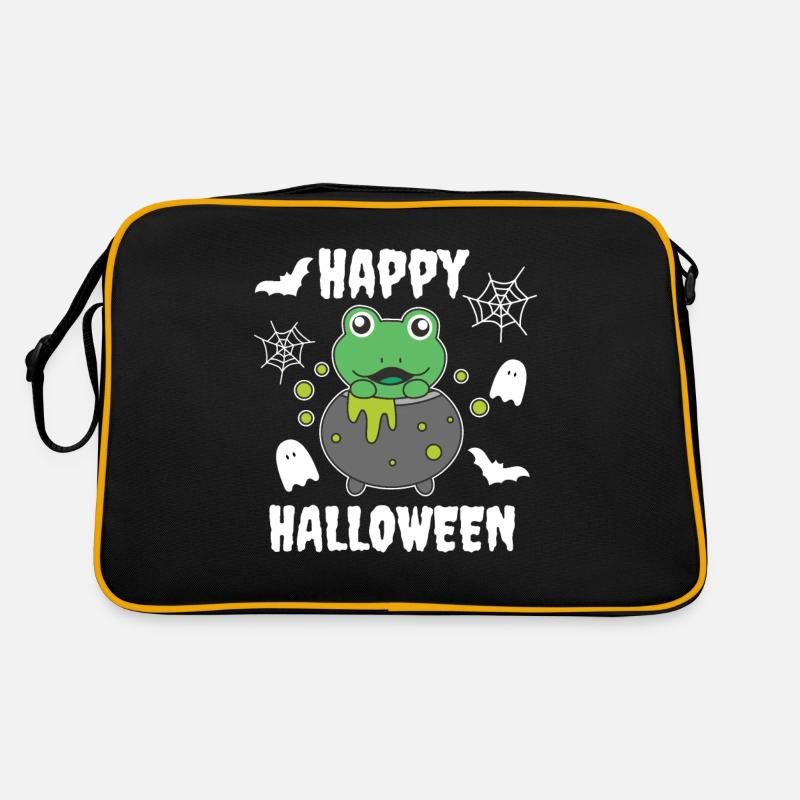 Grenouille Joyeux Halloween Chèvrerie de sorcière Sac Retro