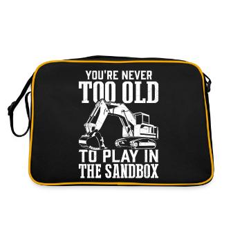 Funny excavator operator HEO - Retro Bag - black/gold - Back
