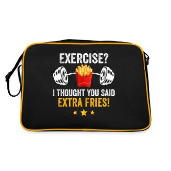 Exercise I Thought You Said Extra Fries - Sac Retro - noir/or - Dos
