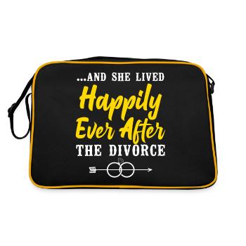 Happy Divorce Party …And She Lived - Retro Tasche - Schwarz/Gold - Hinten