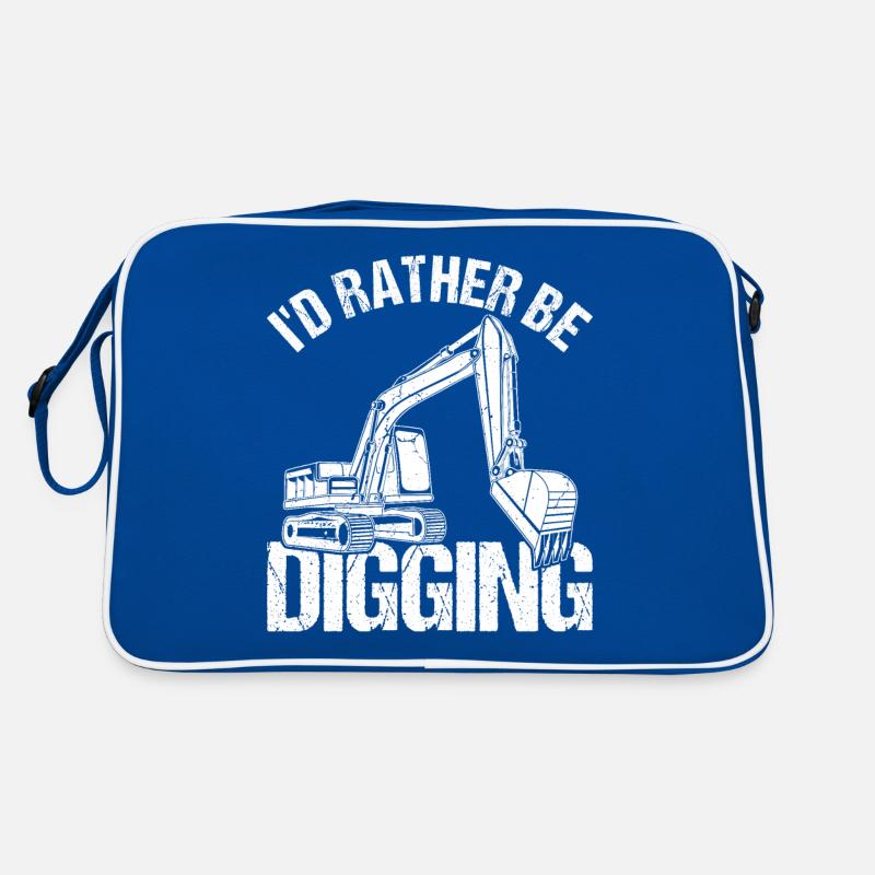 Lustiger Baggerführer HEO Retro Tasche