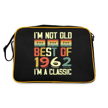 1962 I'm Not Old I'm Classic Vintage 1962 Geburtstag - Retro Tasche - Schwarz/Gold - Hinten