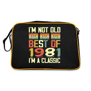 1981 I'm Not Old I'm Classic Vintage 1981 Geburtstag - Retro Tasche - Schwarz/Gold - Hinten
