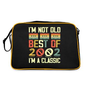 2002 I'm Not Old I'm Classic Vintage 2002 Geburtstag - Retro Tasche - Schwarz/Gold - Hinten