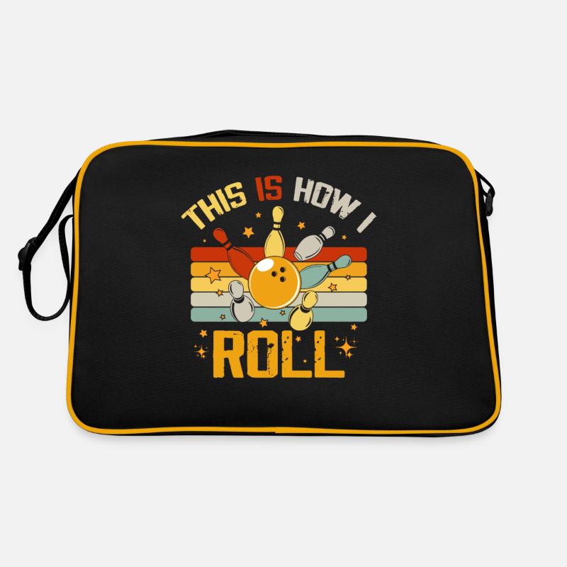 Bowling Retro Funny Bowler This Is How I Roll Retro Bag