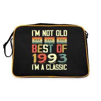 1993 I'm Not Old I'm Classic Vintage 1993 Geburtstag - Retro Tasche - Schwarz/Gold - Hinten