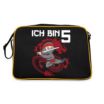 Attention: J’ai cinq ans - Sac Retro - noir/or - Dos