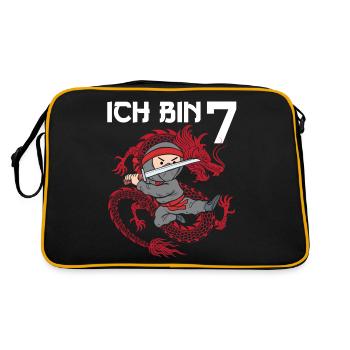 Attention: J’ai sept ans - Sac Retro - noir/or - Dos