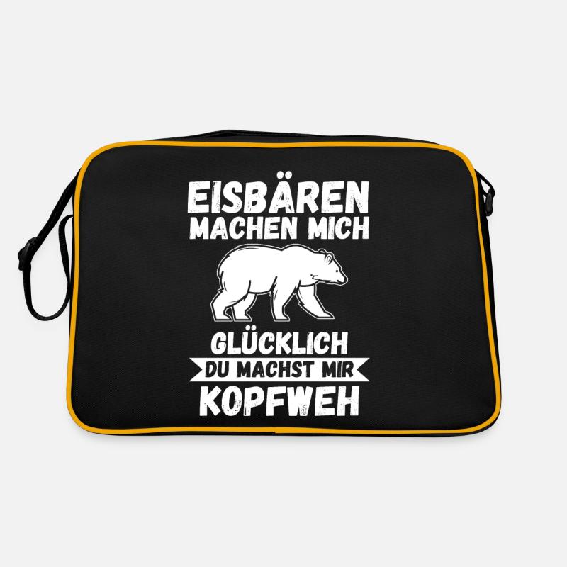 Eisbär Eisbären - Retro Tasche - Schwarz/Gold