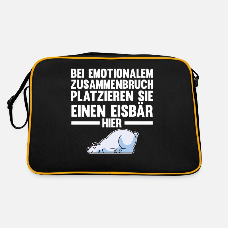 Eisbär Eisbären - Retro Tasche - Schwarz/Gold