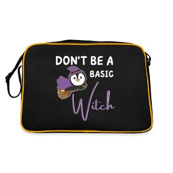 Les sorcières d’Halloween des pingouins ne sont pas une sorcière de base - Sac Retro - noir/or - Dos